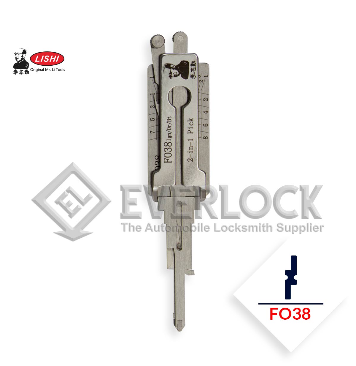 Original Lishi FO38 for Ford H75 Keyway 2 In 1 Pick